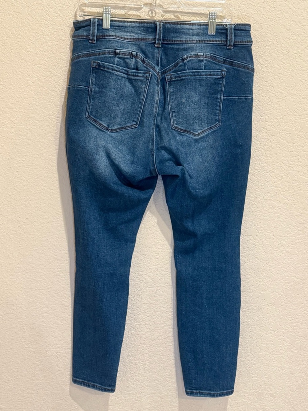 Wax Jean Size 14 High Rise Distressed Push Up Skinny Butt I Love You Jeans GUC - Picture 8 of 16